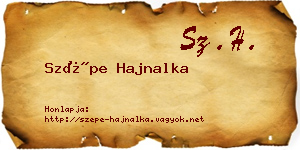 Szépe Hajnalka névjegykártya