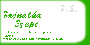 hajnalka szepe business card